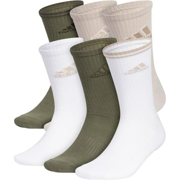 Mens Athletic Crew Socks 6 Pack Cushioned Moisture Wicking Arch Support - Picture 1 of 6